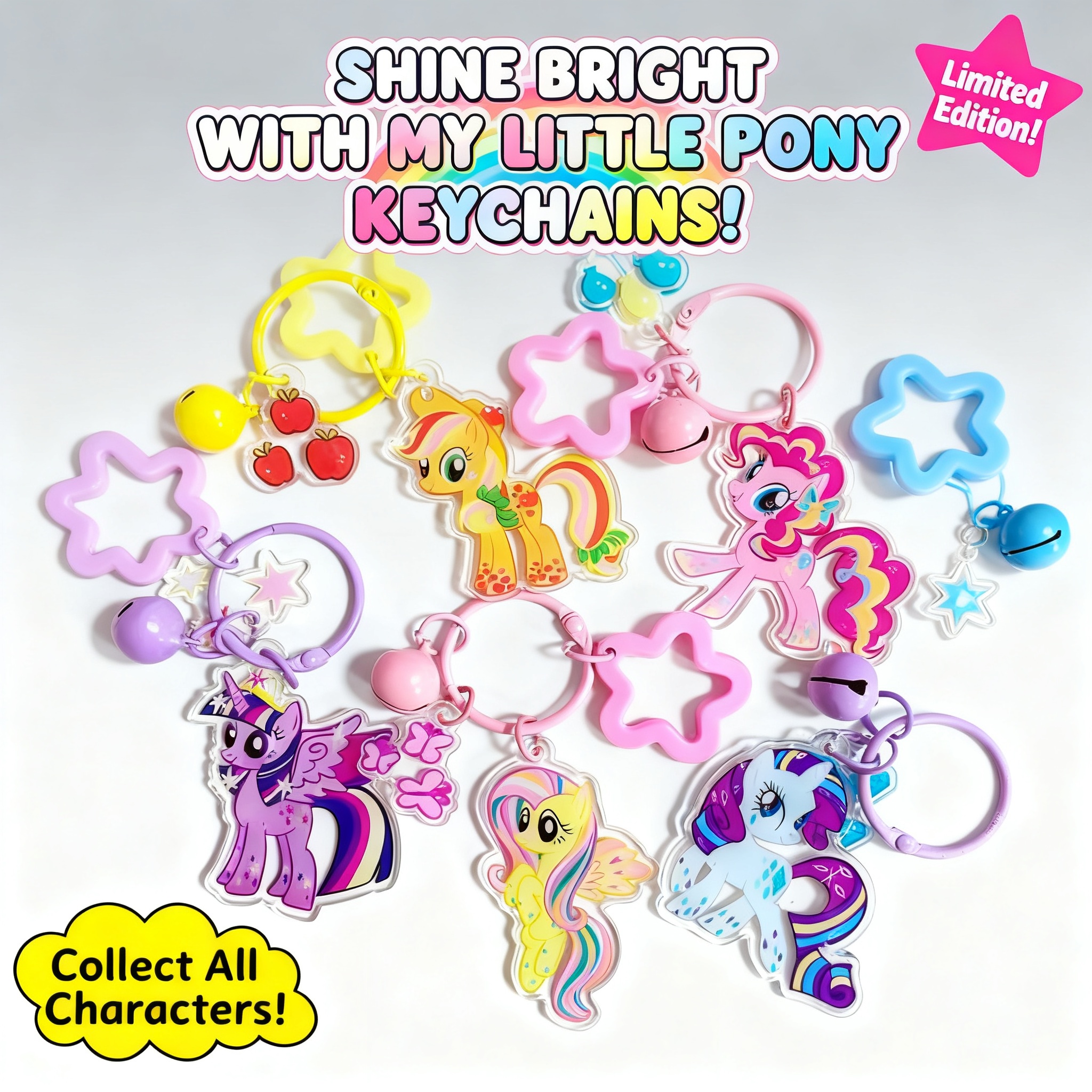 Car Accessories Decoration - Anime Kawaii Unicorn Keychain Fashion Key