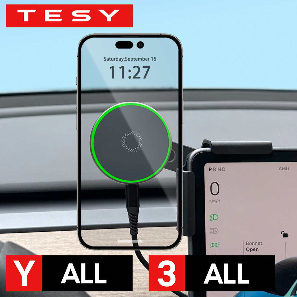 Wireless Car Charger - Car Phone Mount Holder 15W Magnetic