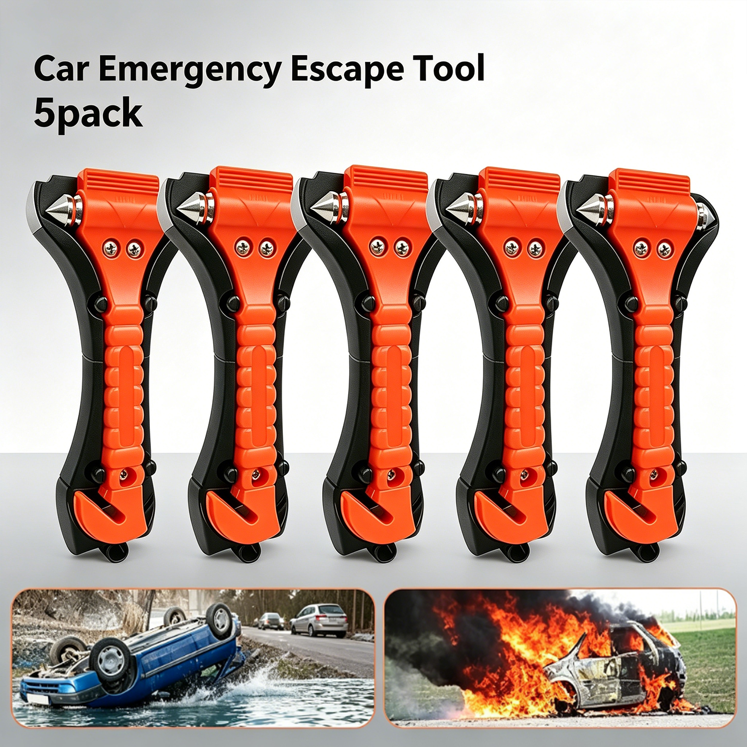 Car Emergency Tool Kit - 1/2PCS Survival Safety Hammer Camping Driving
