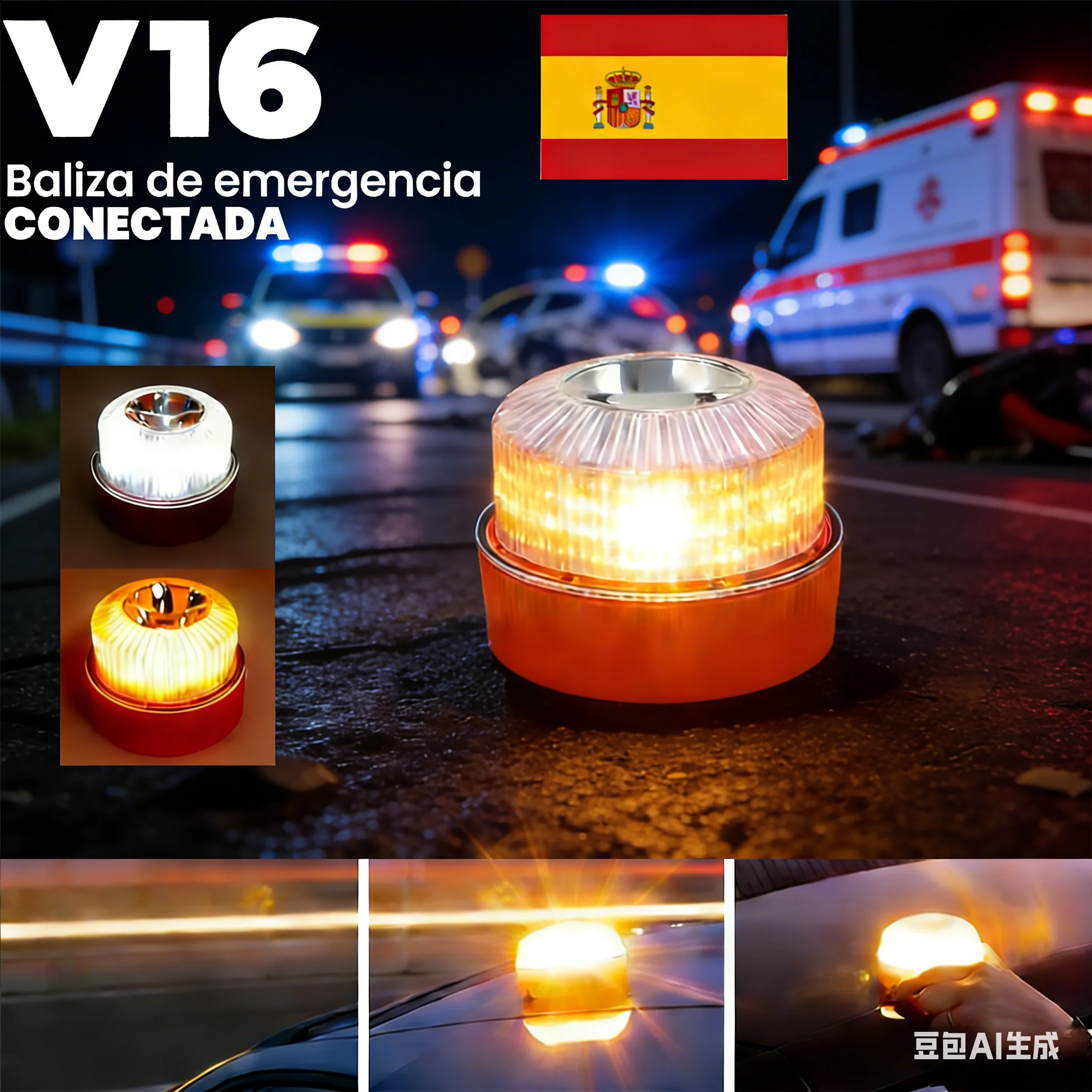 Car Emergency Tool Kit - 2026 Latest Version Spain V16 Warning