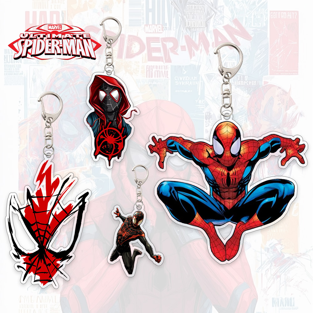Car Accessories Gifts For Men - Spider Man Acrylic Keychain Anime Peripherals