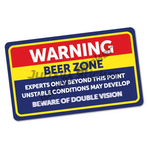 Warning Beer Zone Sticker and  - مراجعة Car Accessories Zone وسعره