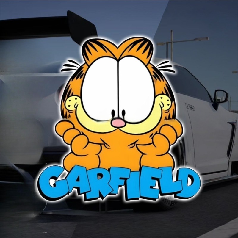 Creative cartoon cute Garfield - مراجعة Car Accessories Decoration وسعره