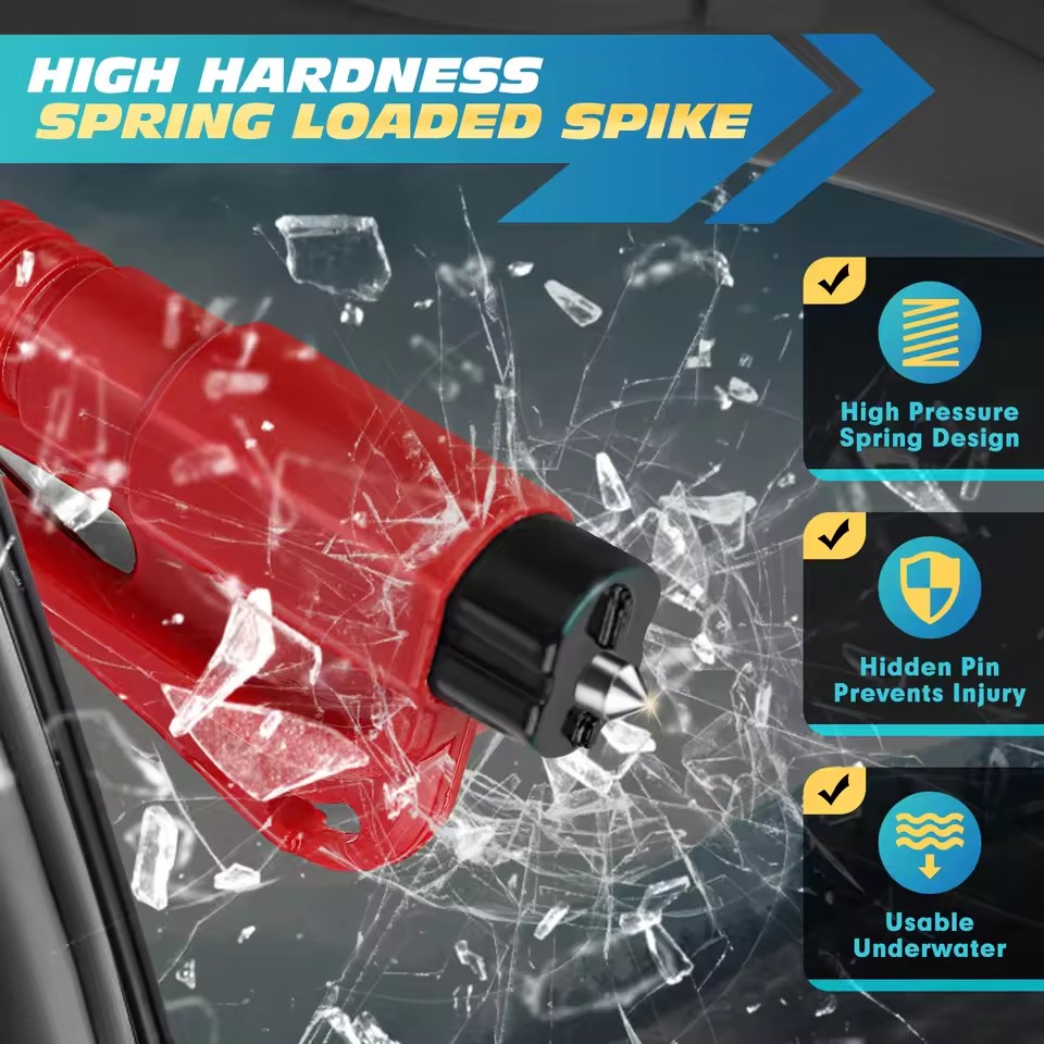 Safety Hammer Car Escape Tool  - مراجعة Car Emergency Tool Kit وسعره