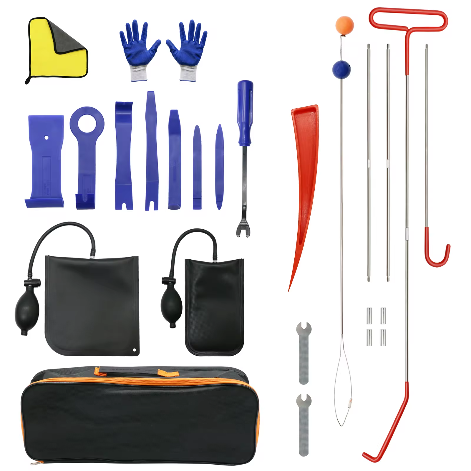 27PCS Car Wedge Pump Locksmith - مراجعة Car Emergency Tool Kit وسعره