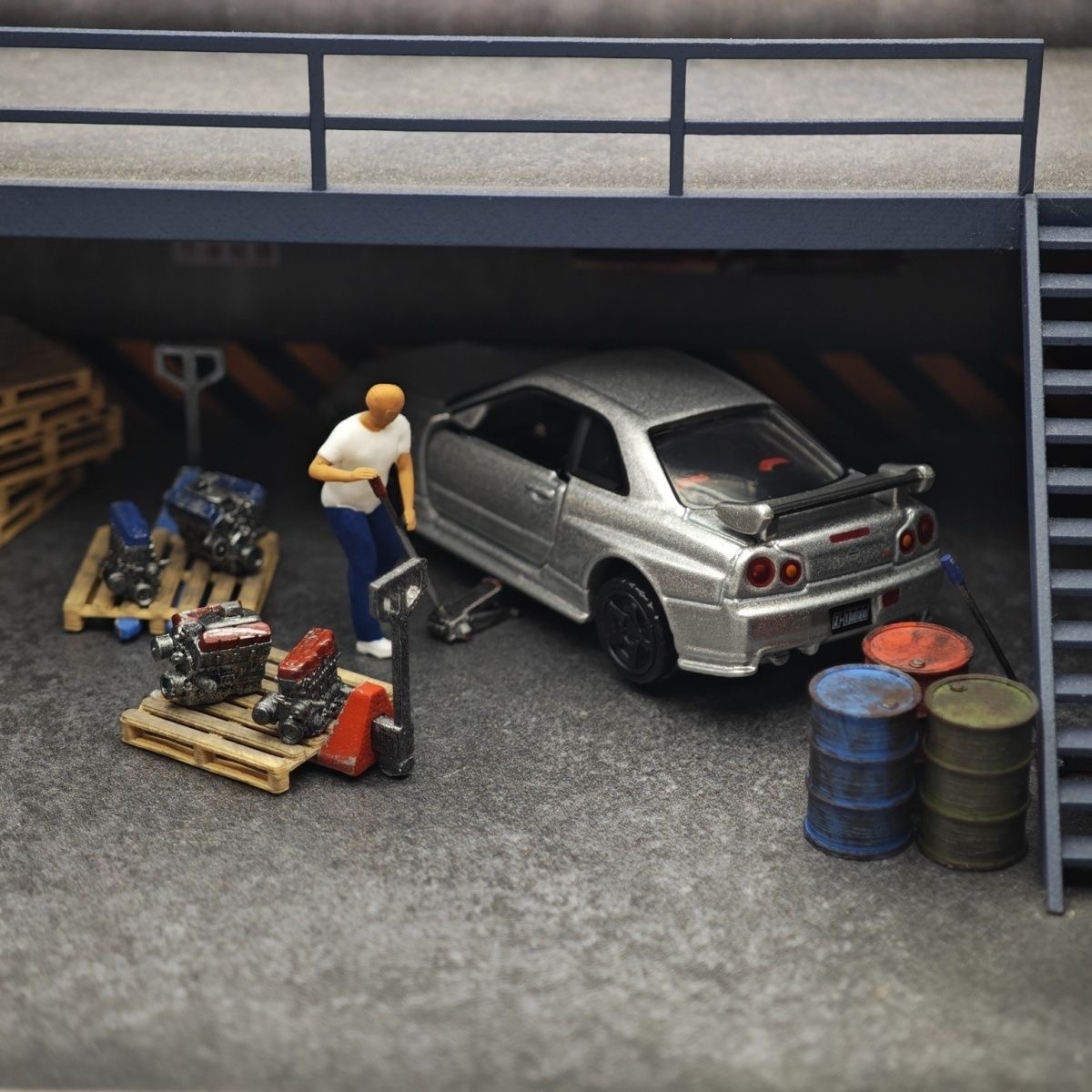 1:64 Car Model Repair Shop Sce - مراجعة Car Accessories Decoration وسعره