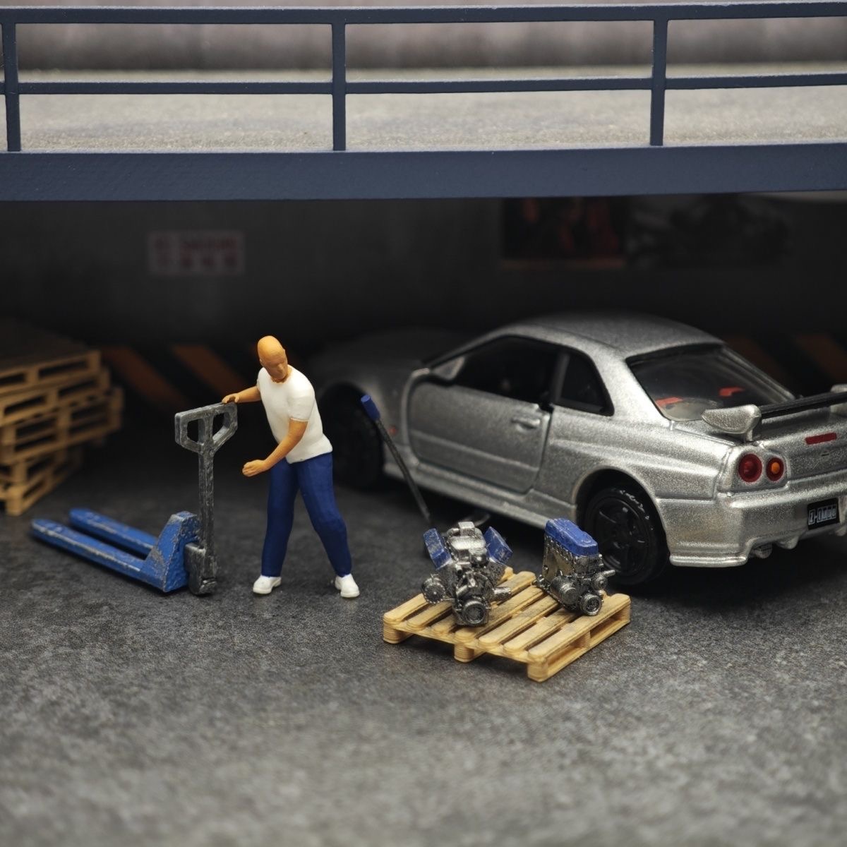 1:64 Car Model Repair Shop Sce - مراجعة Car Accessories Decoration وسعره
