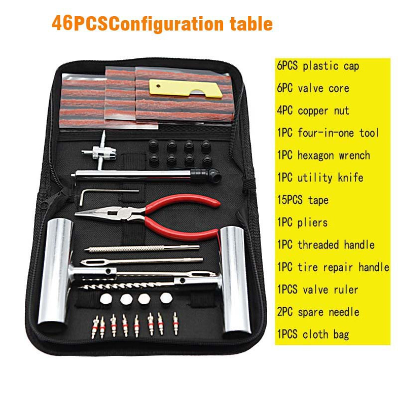 Motorcycle Tire Repair Kit car - مراجعة Car Emergency Tool Kit وسعره