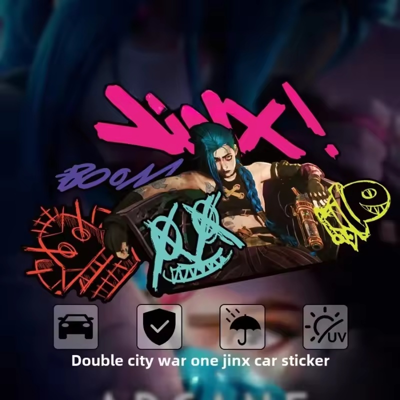Arcane Jinx Graffiti Reflectiv - مراجعة Car Accessories Decoration وسعره