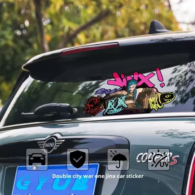 Arcane Jinx Graffiti Reflectiv - مراجعة Car Accessories Decoration وسعره