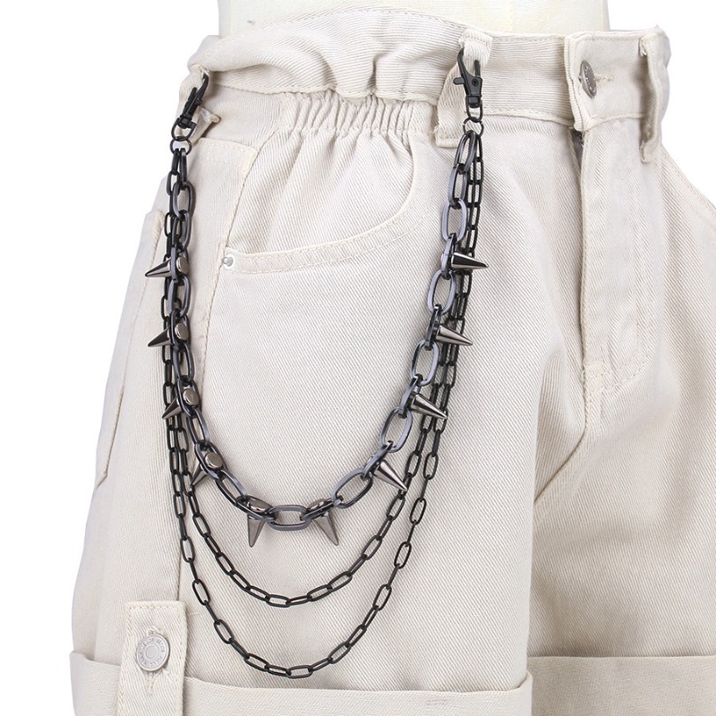 Hip Hop Punk Rock Metal Pants  - مراجعة Car Accessories Gifts For Men وسعره