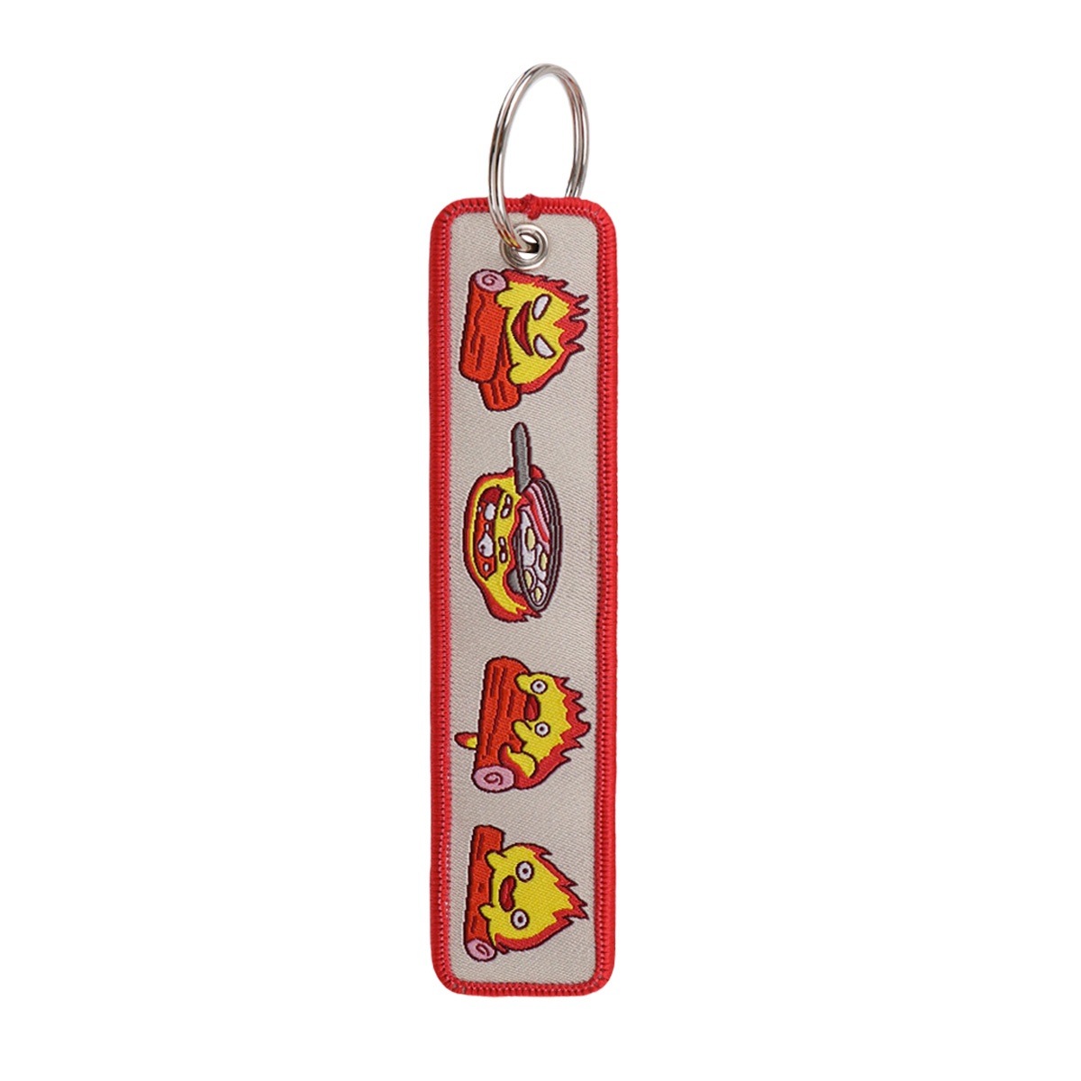 Anime Fire Embroidery Key Fobs - مراجعة Car Accessories Decoration وسعره