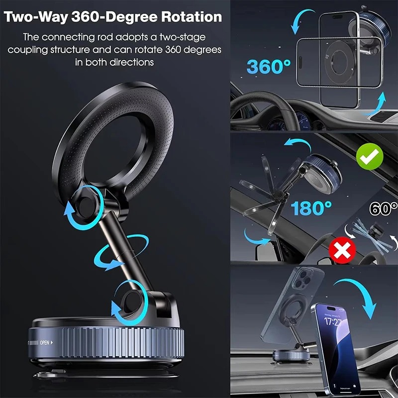 Magnetic Car Phone Holder Vacu - مراجعة Wireless Car Charger وسعره