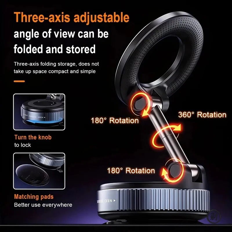 Magnetic Car Phone Holder Vacu - مراجعة Wireless Car Charger وسعره