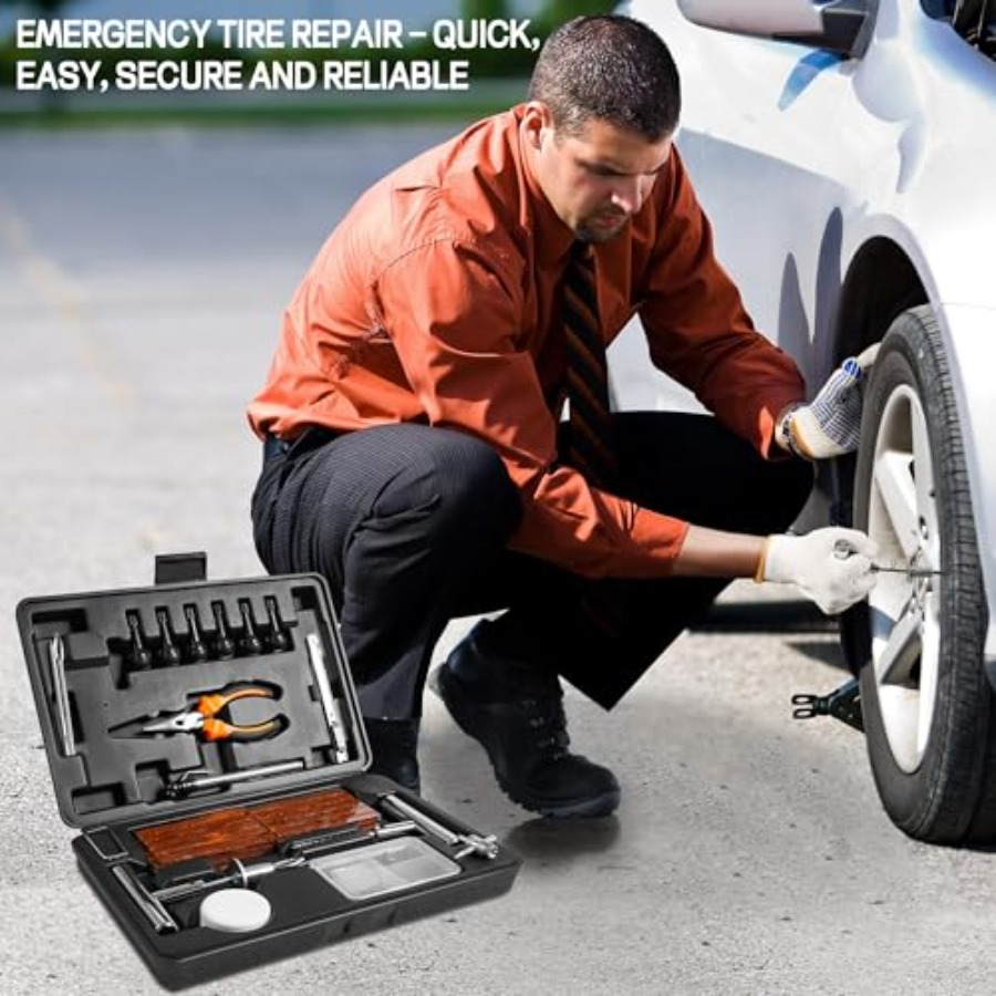 Solid Stainl Steel Tire Repair - مراجعة Car Emergency Tool Kit وسعره