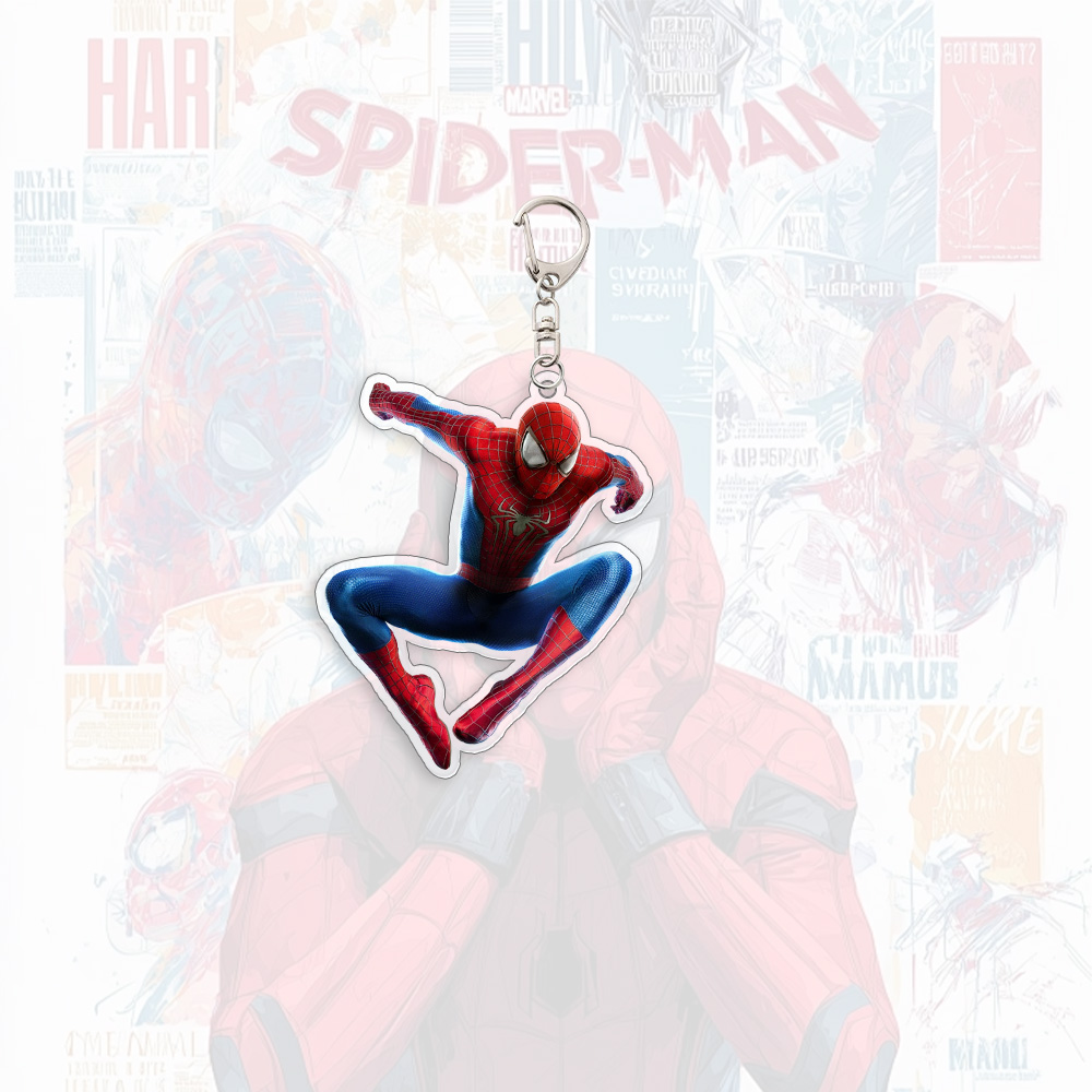 Spider Man Acrylic Keychain An - مراجعة Car Accessories Gifts For Men وسعره