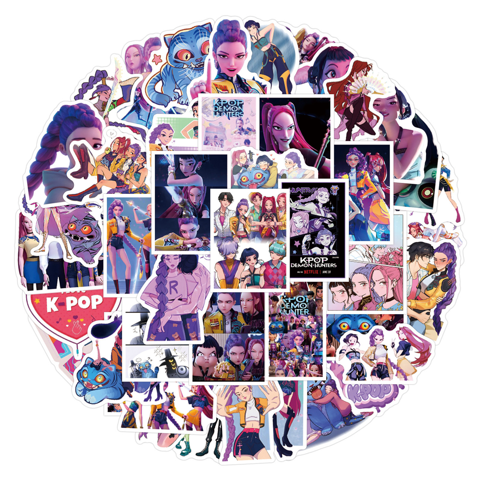 55/110pcs K-Pop Anime cartoon  - مراجعة Car Accessories Decoration وسعره