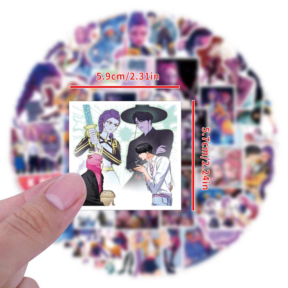 55/110pcs K-Pop Anime cartoon  - مراجعة Car Accessories Decoration وسعره